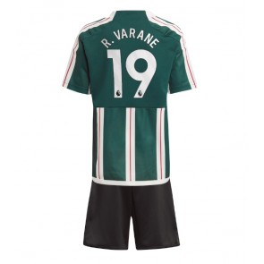 Manchester United Raphael Varane #19 Replica Away Stadium Kit for Kids 2023-24 Short Sleeve (+ pants)